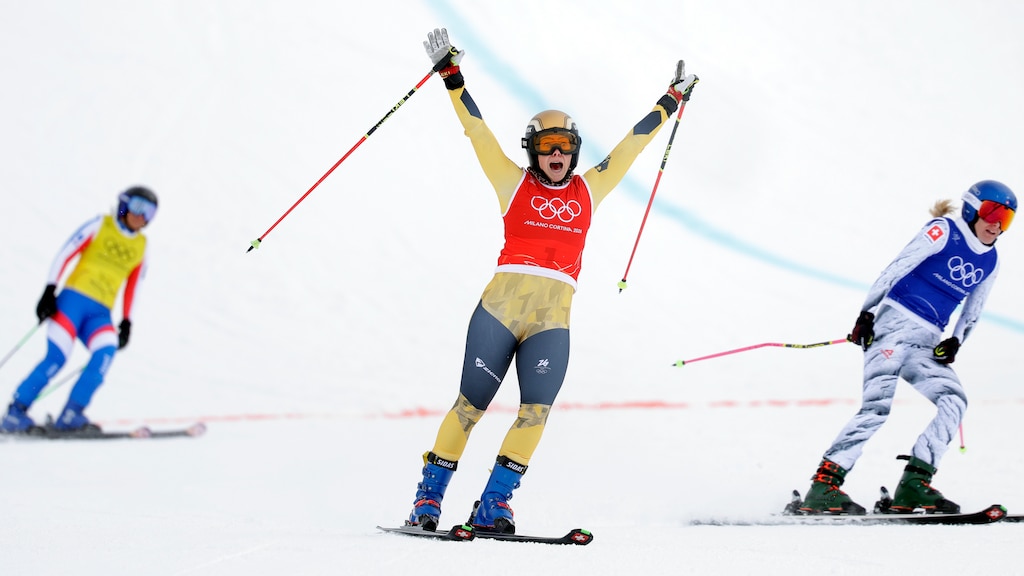 Daniela Maier celebrates