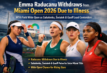 Miami Open 2026: Raducanu Out, Sabalenka and Gauff Leads Women’s Field