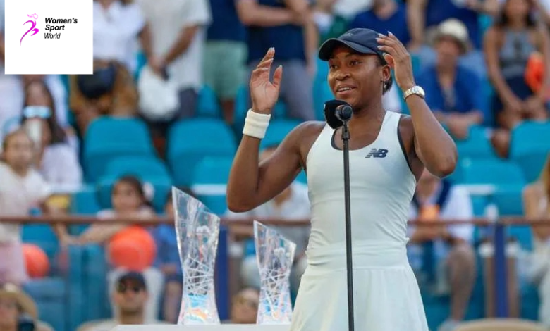 Coco Gauff Falls To Aryna Sabalenka In Miami Open (Chris Arjoon/Icon Sportswire via Getty Images)