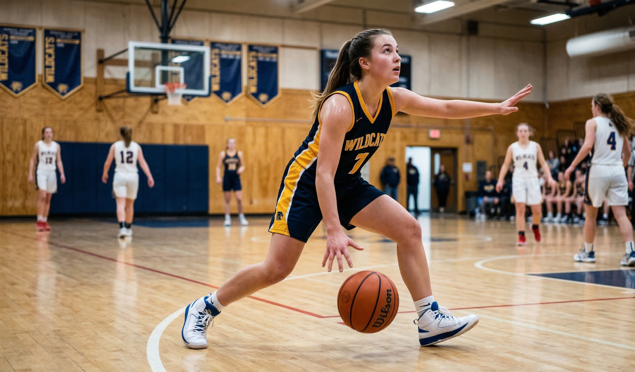 How to dribble a basketball with proper form - low controlled dribble with body protection and vision