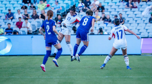 Action between Japan and the Philippines in the quarterfinals of the AFC Women's Asian Cup 2026, March 15, 2026 at the Stadium Australia in Sydney. PFF-PWNFT