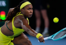 Professional women's tennis player competing at Grand Slam championship match