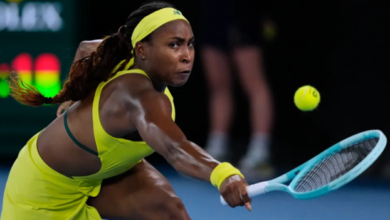 Professional women's tennis player competing at Grand Slam championship match