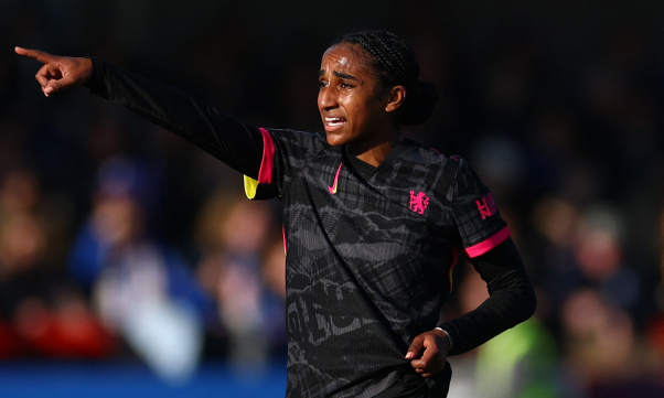 USA defender Naomi Girma playing for Chelsea in Women’s Super League debut match