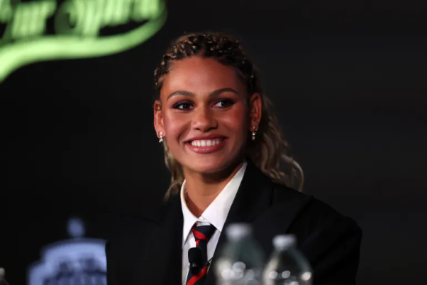 Trinity Rodman in action after becoming highest-paid women footballer