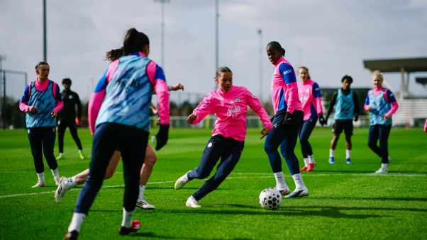 Professional women footballer training as part of full-time club career