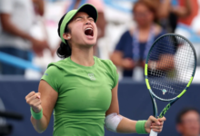 Alex Eala celebrating her Washington Open win after rising to world No 20