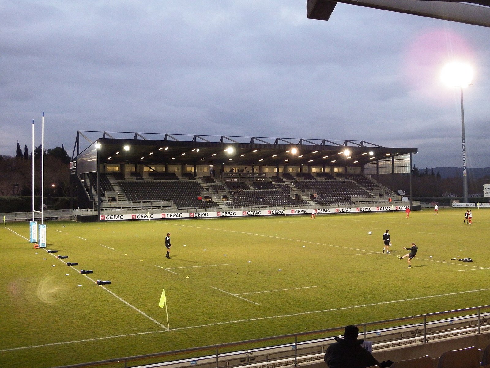 Stade Maurice-David grandstand and rugby pitch in Aix-en-Provence in 2016