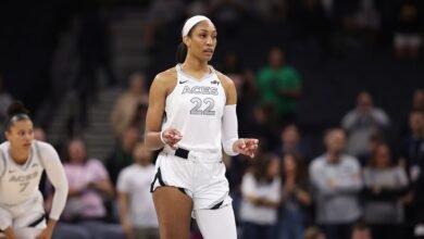 A'ja Wilson, who scored 38 for the Aces on the day of Liberty Lynx Game 1