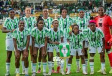 Super Falcons players at a national team training camp in Abuja