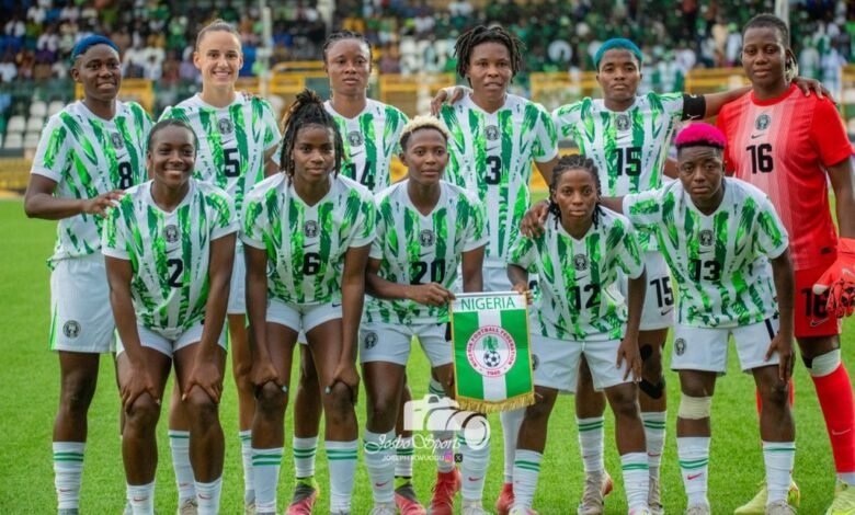 Super Falcons players at a national team training camp in Abuja