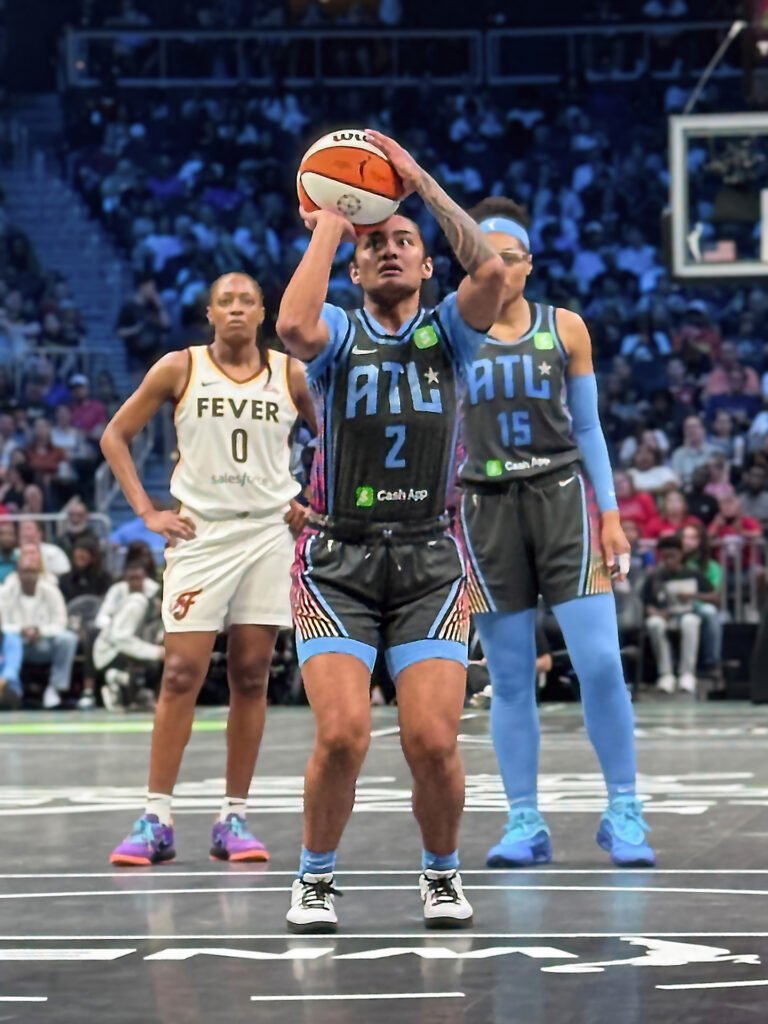 Atlanta Dream's Te-Hina Paopao and Allisha Gray, who meet the Valkyries in the WNBA Finals 2026