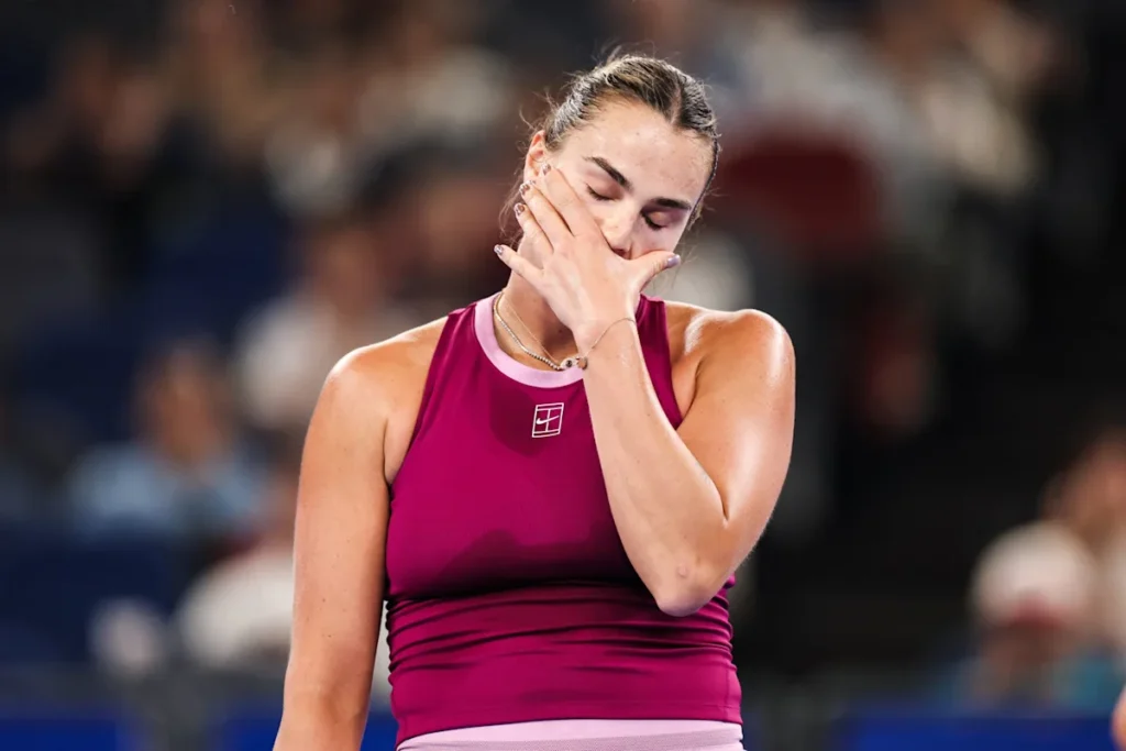 Aryna Sabalenka, beaten in the Ann Li Sabalenka upset in Wuhan
