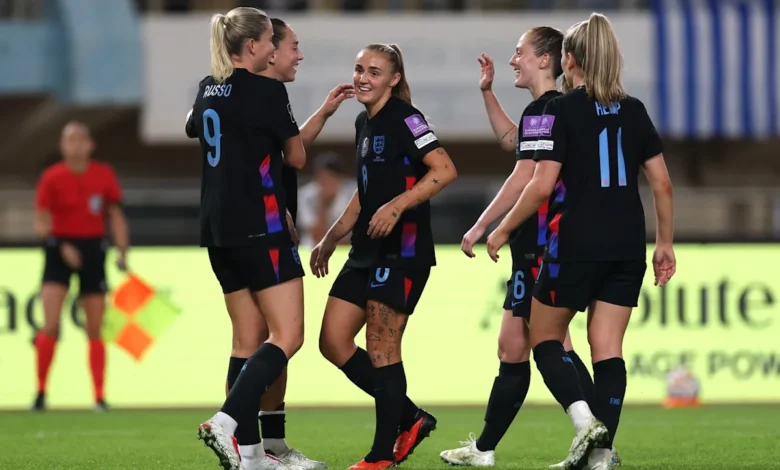 Alessia Russo, who scored as the Lionesses beat Greece